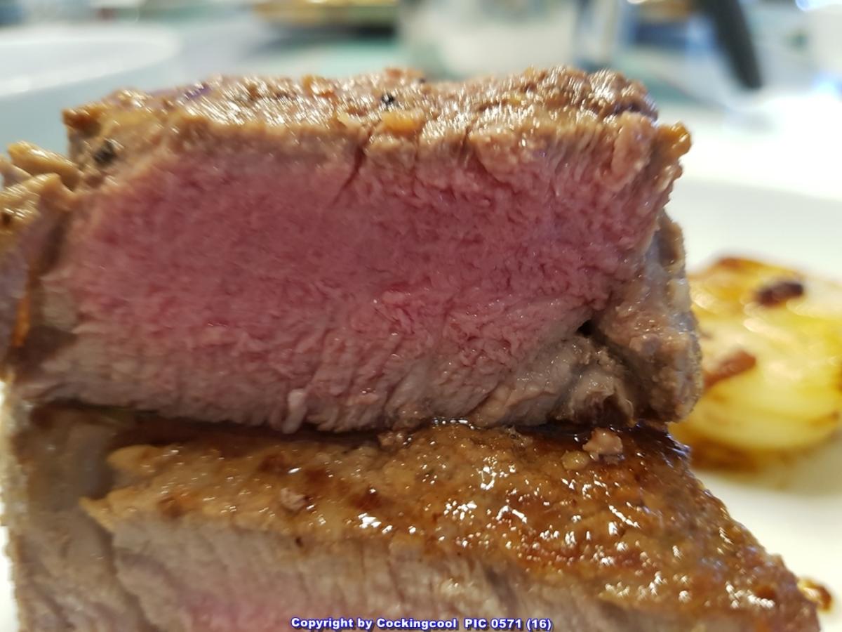 Bilder für Fleisch / Rind = Filetsteak`s (medium) mit Stiltonsosse à la Biggi - Rezept