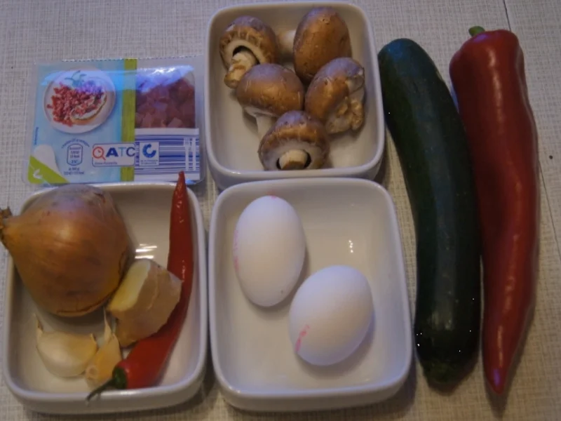 Omelett mit pikanten Gemüsemix - Rezept - Bild Nr. 5266