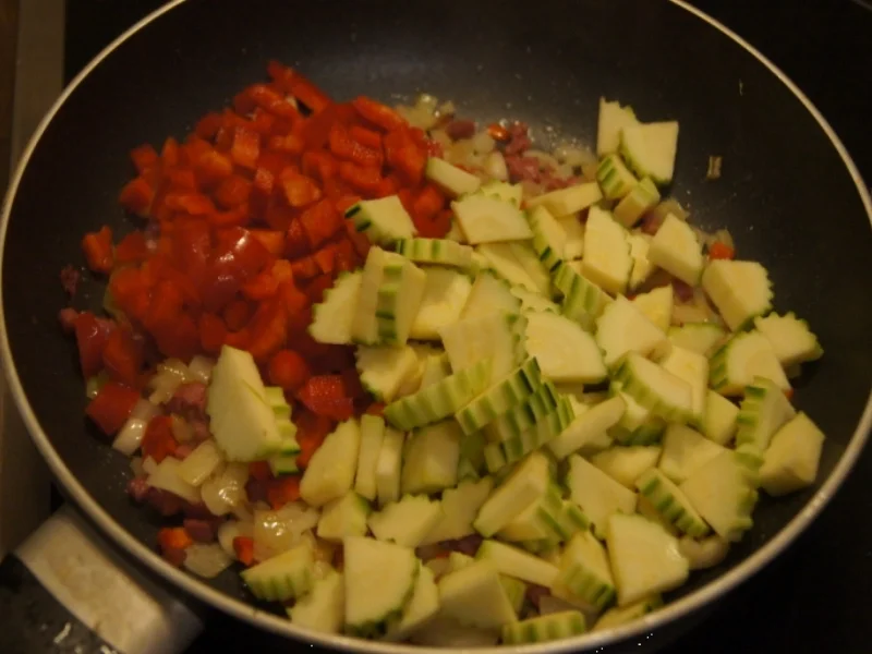 Omelett mit pikanten Gemüsemix - Rezept - Bild Nr. 5271