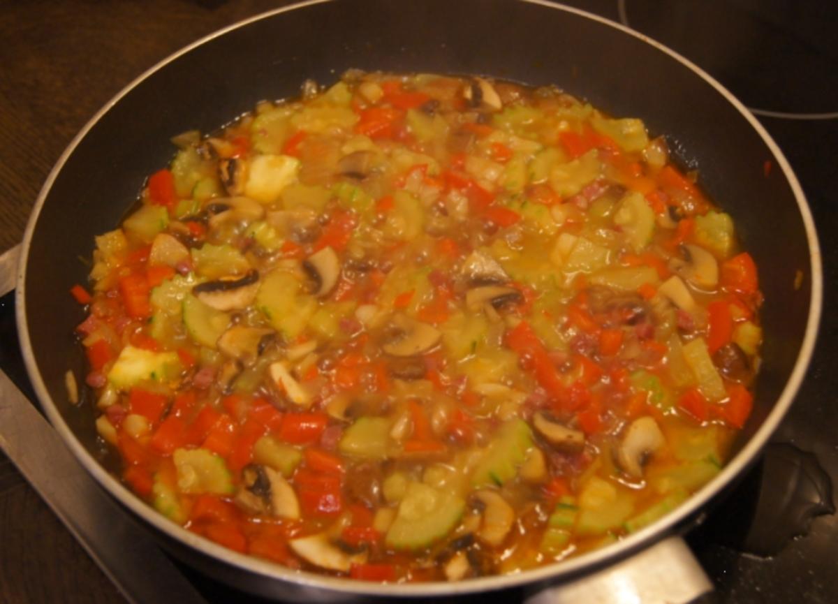 Omelett mit pikanten Gemüsemix - Rezept - Bild Nr. 5275