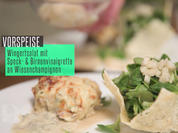 Wingertsalat in der Parmesanhippe mit Himbeer- Walnussvinaigrette, Speck und Birnen - Rezept - Bild Nr. 2