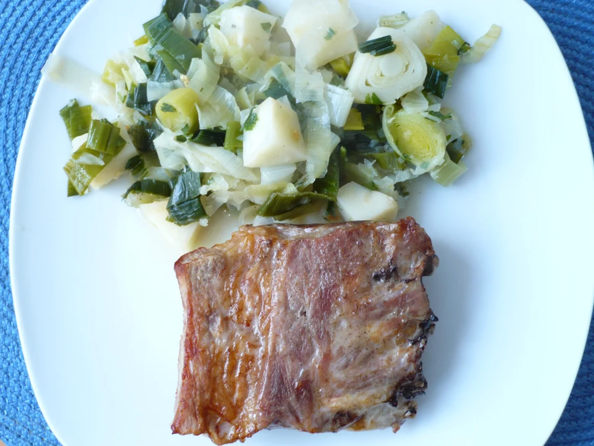 Rippchen mit Sellerie -Porree -Gemüse - Rezept - Bild Nr. 5305