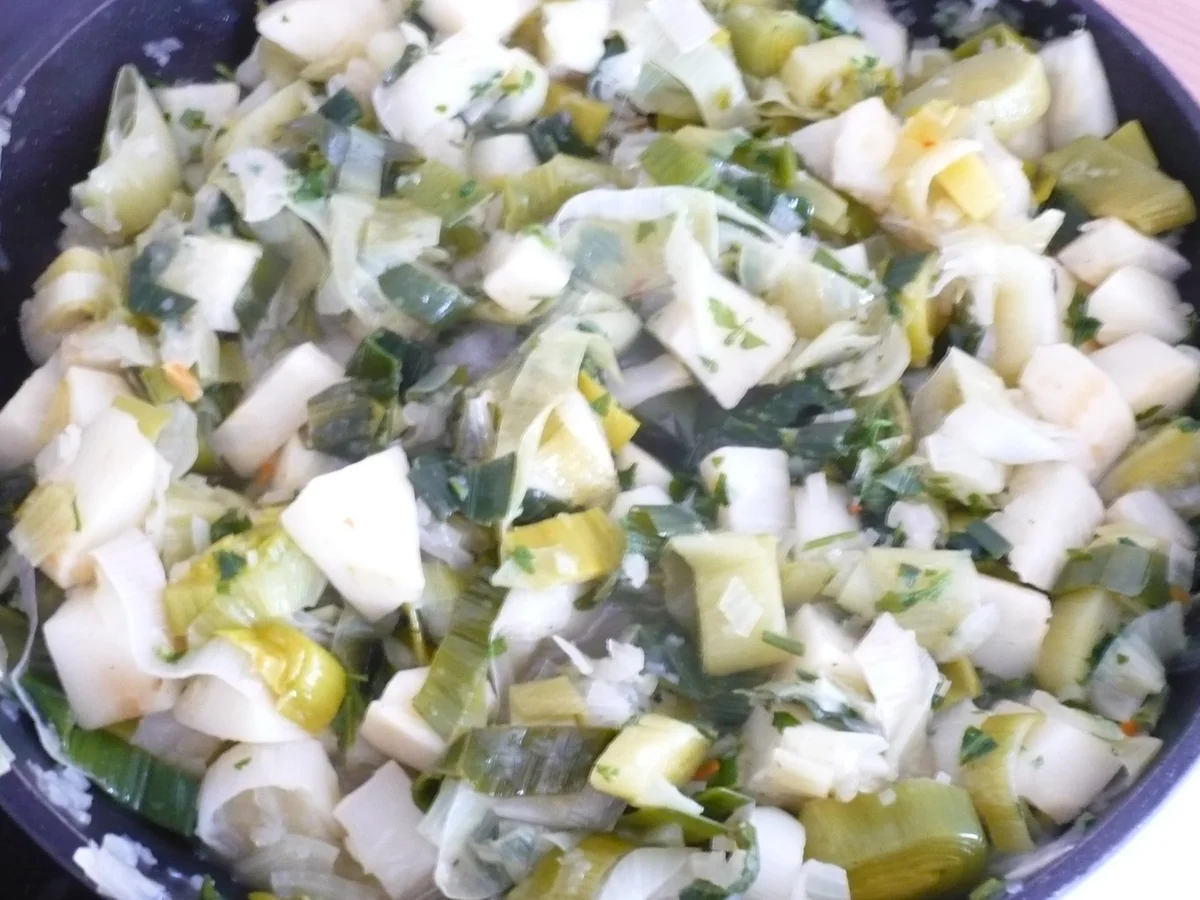 Rezept: Rippchen mit Sellerie -Porree -Gemüse Bild Nr. 5309 Rippchen mit Sellerie -Porree -Gemüse - Rezept - Bild Nr. 5309