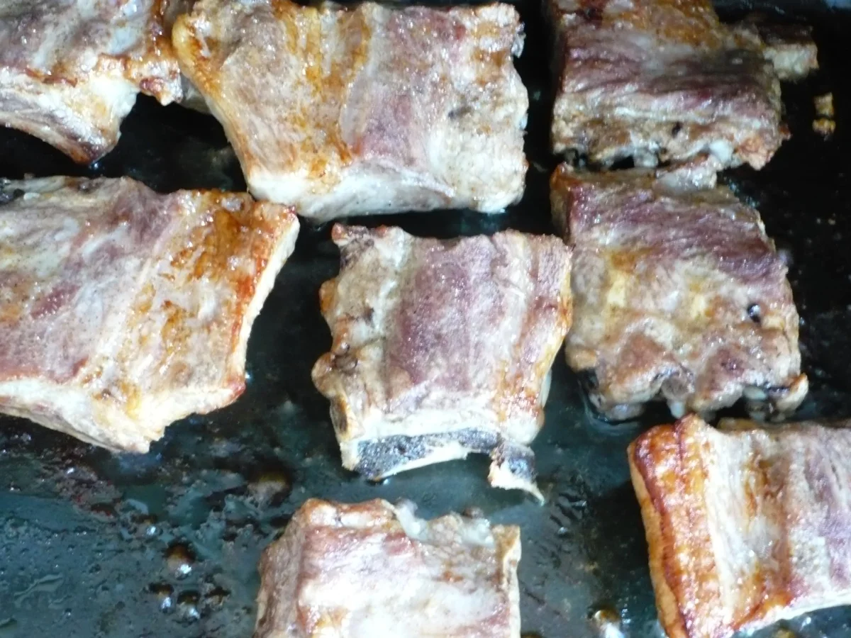 Rezept: Rippchen mit Sellerie -Porree -Gemüse Bild Nr. 5310 Rippchen mit Sellerie -Porree -Gemüse - Rezept - Bild Nr. 5310