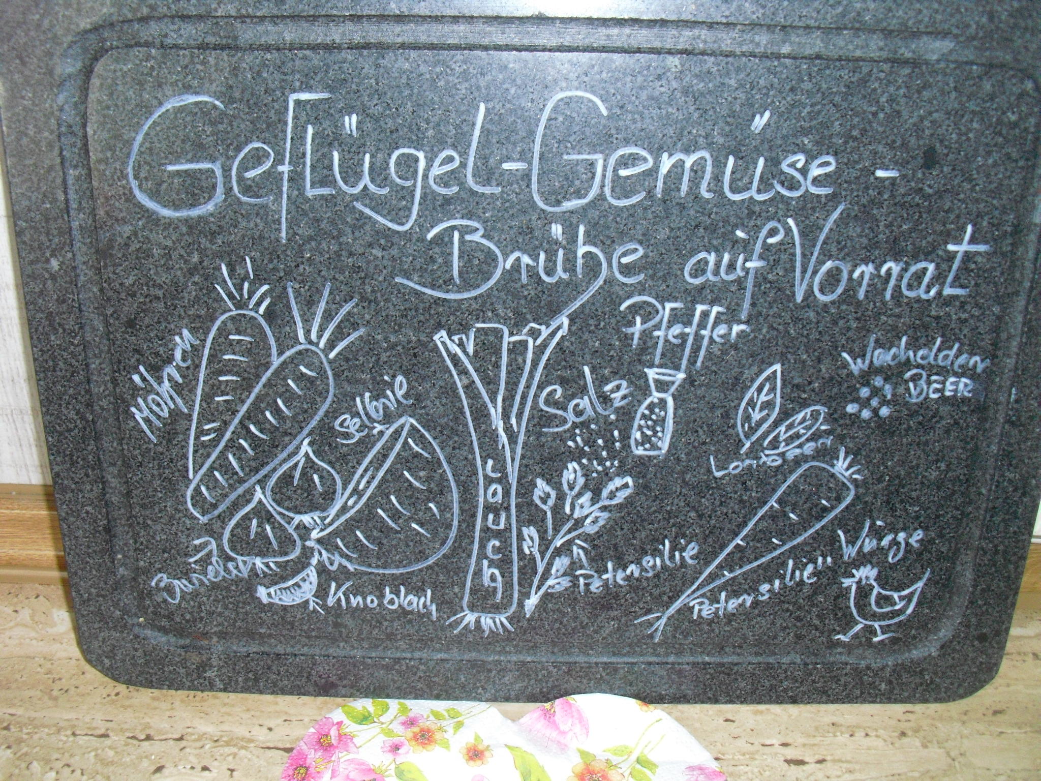 Geflügel-Gemüse-Brühe auf Vorrat - Rezept Eingereicht von Schmetterling4