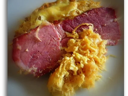 Brotauflauf mit Kasseler und Sauerkraut - Rezept - Bild Nr. 5342