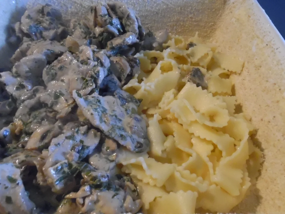 Nudel-Auflauf mit Geschnetzeltem vom Schweinefilet und Champignons - Rezept - Bild Nr. 5345