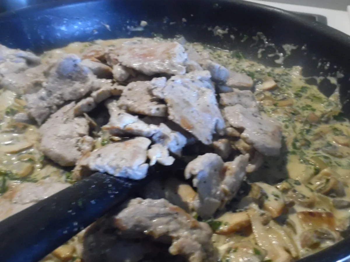 Nudel-Auflauf mit Geschnetzeltem vom Schweinefilet und Champignons - Rezept - Bild Nr. 5347