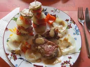 Kalbsmedaillon mit Gemüsetürmen - Rezept - Bild Nr. 5342