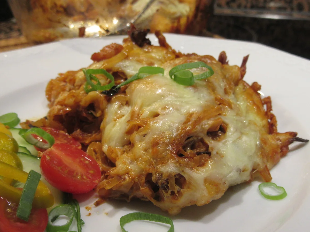 Rezept: Auflauf: Cremiger Schupfnudel-Weißkraut-Auflauf Bild Nr. 5351 Auflauf: Cremiger Schupfnudel-Weißkraut-Auflauf - Rezept - Bild Nr. 5351