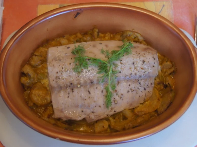 Wildlachsfilet auf Sahne-Fenchelbett - Rezept - Bild Nr. 5365