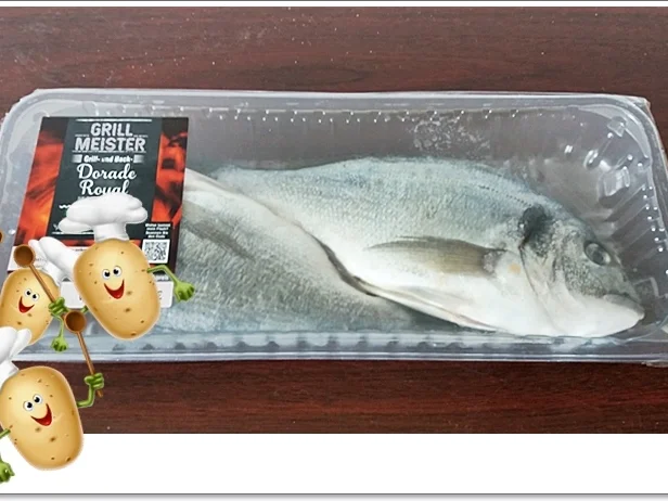 Gebackene Dorade aus dem Ofen, im Gemüsebett - Rezept - Bild Nr. 5356