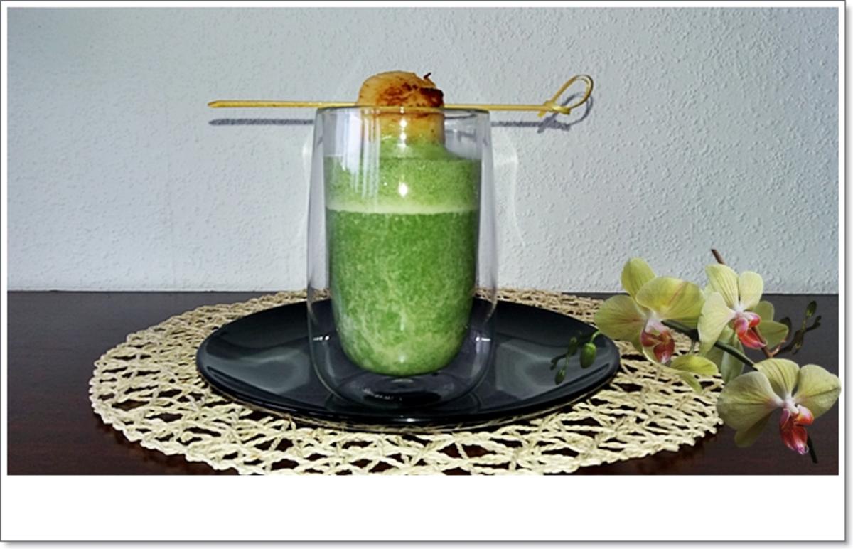 Spinat-Cremesuppe mit  Jakobsmuschel-Spieß - Rezept - Bild Nr. 5352