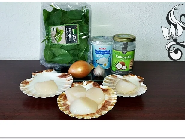 Spinat-Cremesuppe mit  Jakobsmuschel-Spieß - Rezept - Bild Nr. 5355