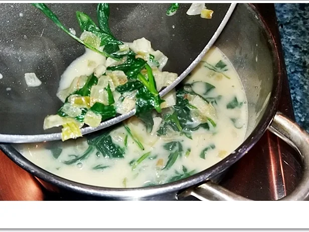 Spinat-Cremesuppe mit  Jakobsmuschel-Spieß - Rezept - Bild Nr. 5360