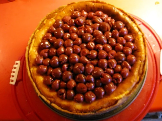 Kokos Mascarpone Käse Kuchen mit Kirschen - Rezept - Bild Nr. 5406