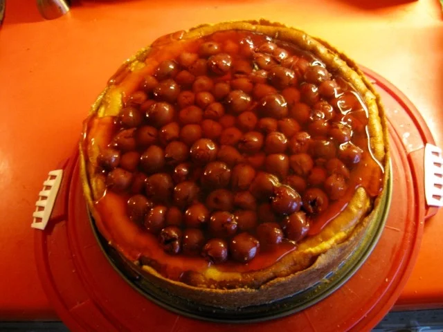 Kokos Mascarpone Käse Kuchen mit Kirschen - Rezept - Bild Nr. 5407