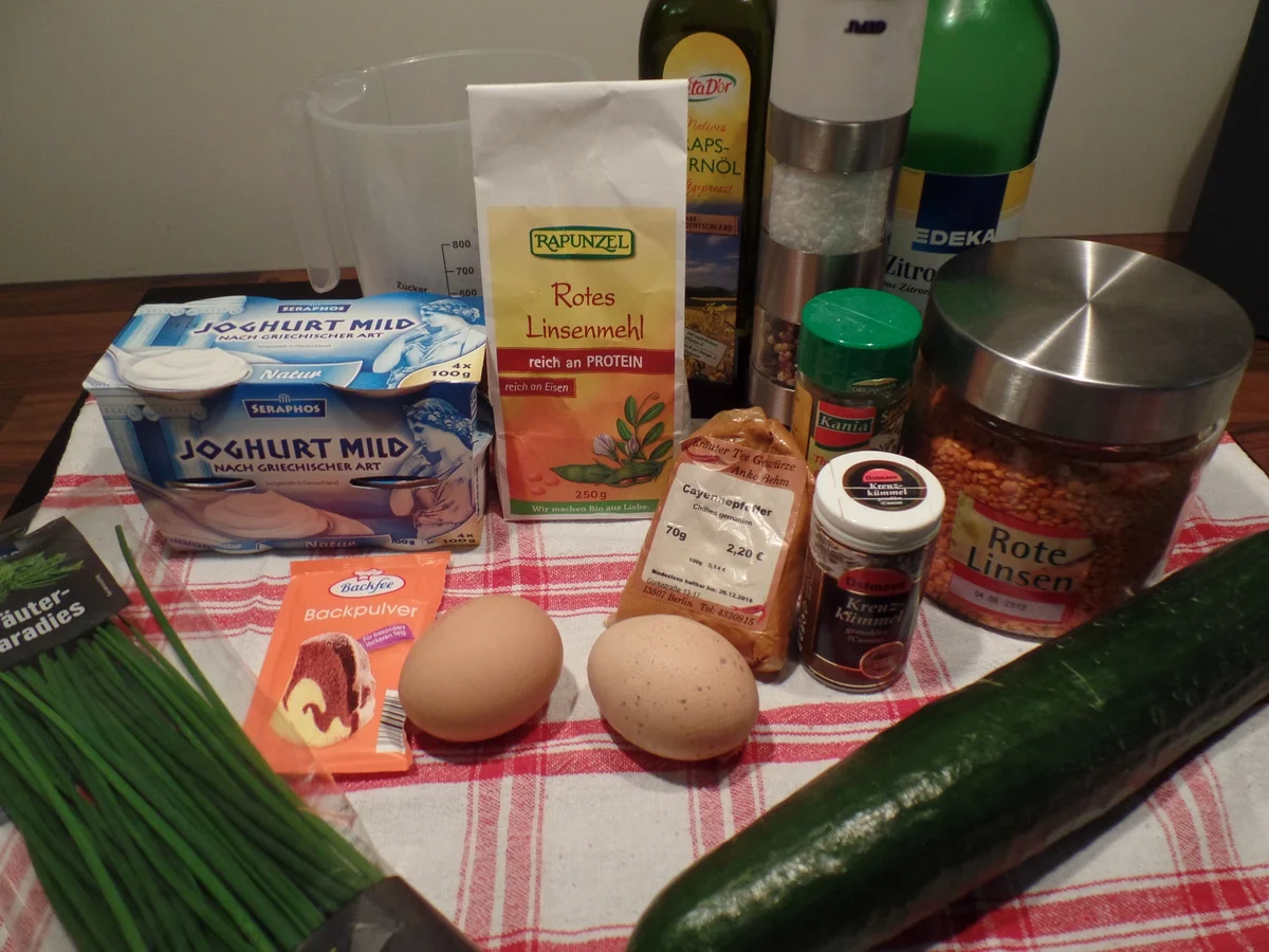 Linsenpuffer mit Joghurt-Dip - Rezept - Bild Nr. 5397