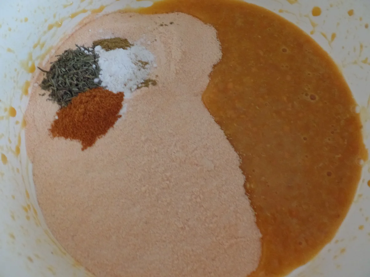 Linsenpuffer mit Joghurt-Dip - Rezept - Bild Nr. 5402