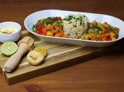 Kichererbsengemüse mit Mandelcouscous & Safransahne - Rezept - Bild Nr. 5414