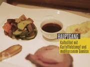 Kalbsfilet im Rinderfilet an Apfel-Cranberry-Jus mit mediterraner Gemüsebeilage - Rezept - Bild Nr. 2