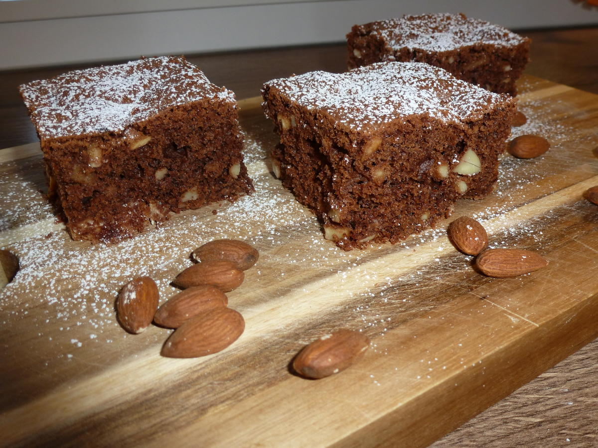 Schoko-Mandel-Brownies - Rezept - Bild Nr. 3