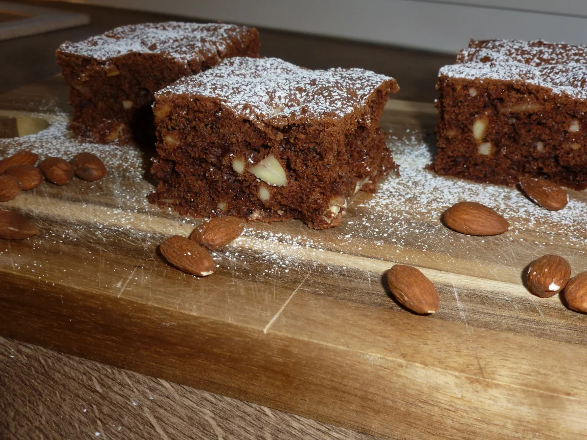 Schoko-Mandel-Brownies - Rezept - Bild Nr. 6