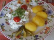Rezept: Räucherlachs-Quark mit Pellkartoffeln Bild Nr. 5448 Räucherlachs-Quark mit Pellkartoffeln - Rezept - Bild Nr. 5448