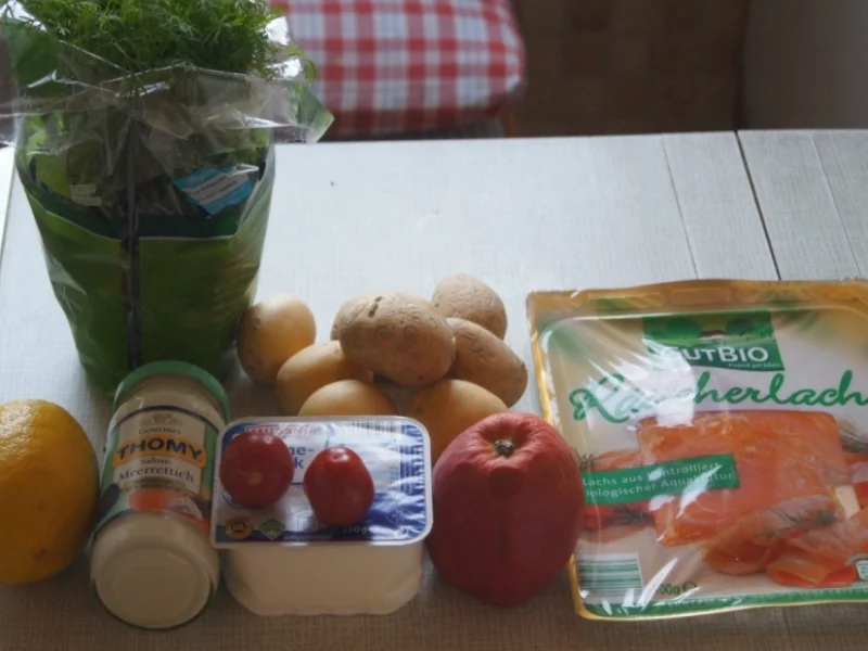 Räucherlachs-Quark mit Pellkartoffeln - Rezept - Bild Nr. 5449