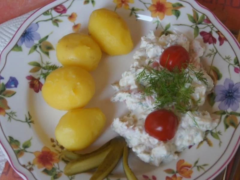 Räucherlachs-Quark mit Pellkartoffeln - Rezept - Bild Nr. 5452