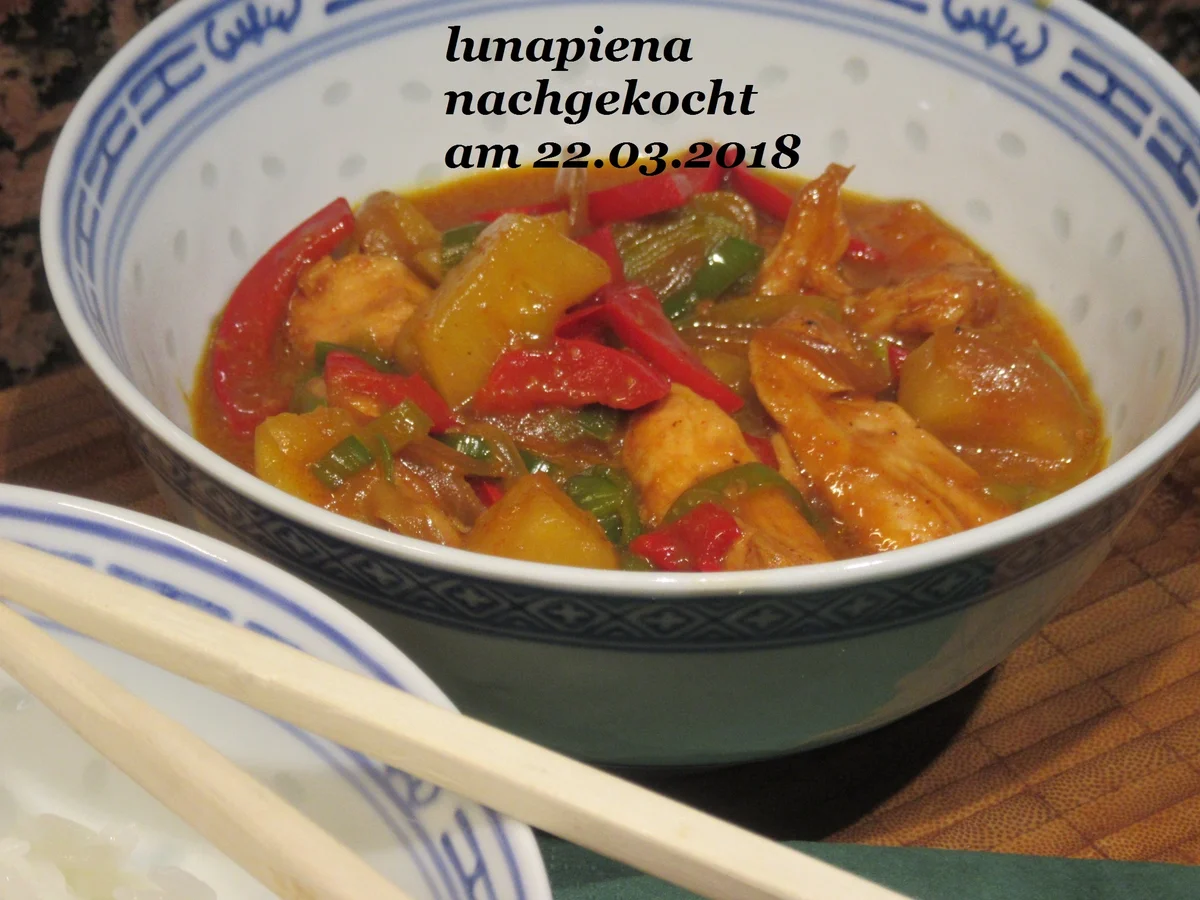 Fruchtiges Hähnchen Curry - Rezept - Bild Nr. 5450