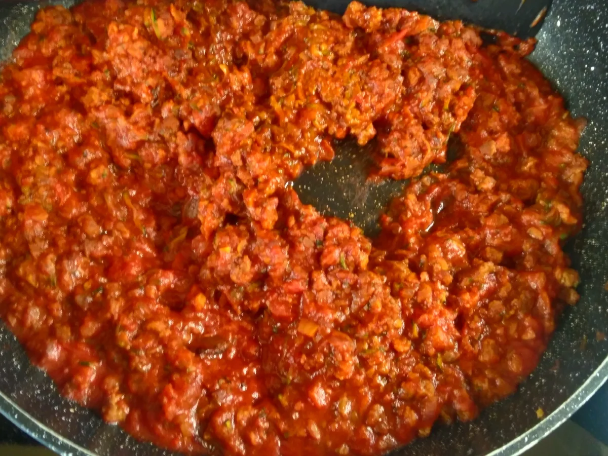 Vegane Spagetti Bolognese - Rezept - Bild Nr. 5449