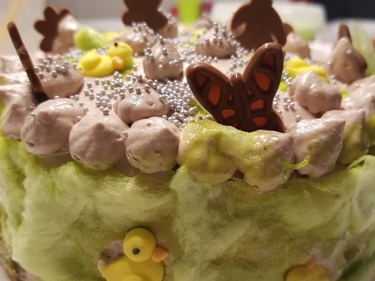 Schoko Sahnetorte  "Mandelkuchenboden" zu Ostern - Rezept - Bild Nr. 5461