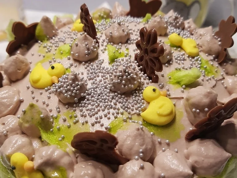 Schoko Sahnetorte  "Mandelkuchenboden" zu Ostern - Rezept - Bild Nr. 5463
