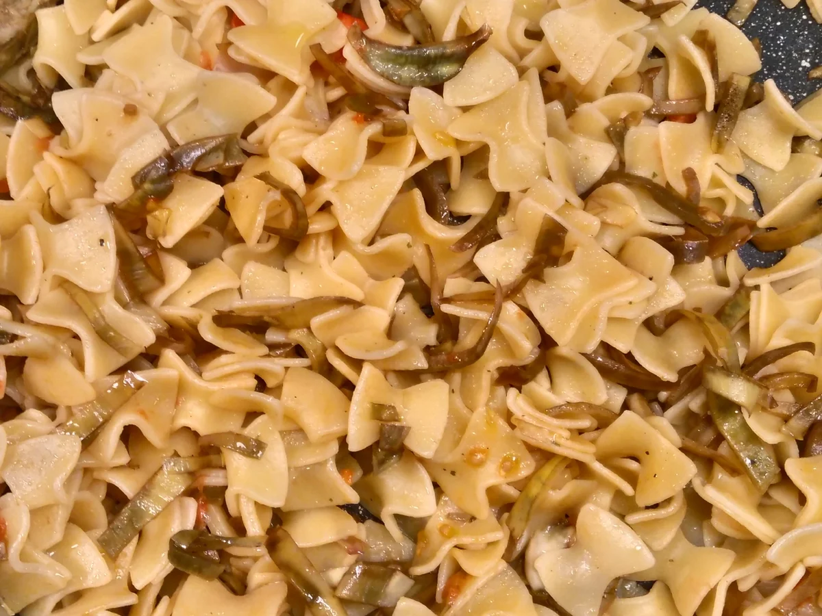 Rezept: Artischocken - Nudelfleckerl - Pfanne Bild Nr. 5471 Artischocken - Nudelfleckerl - Pfanne - Rezept - Bild Nr. 5471