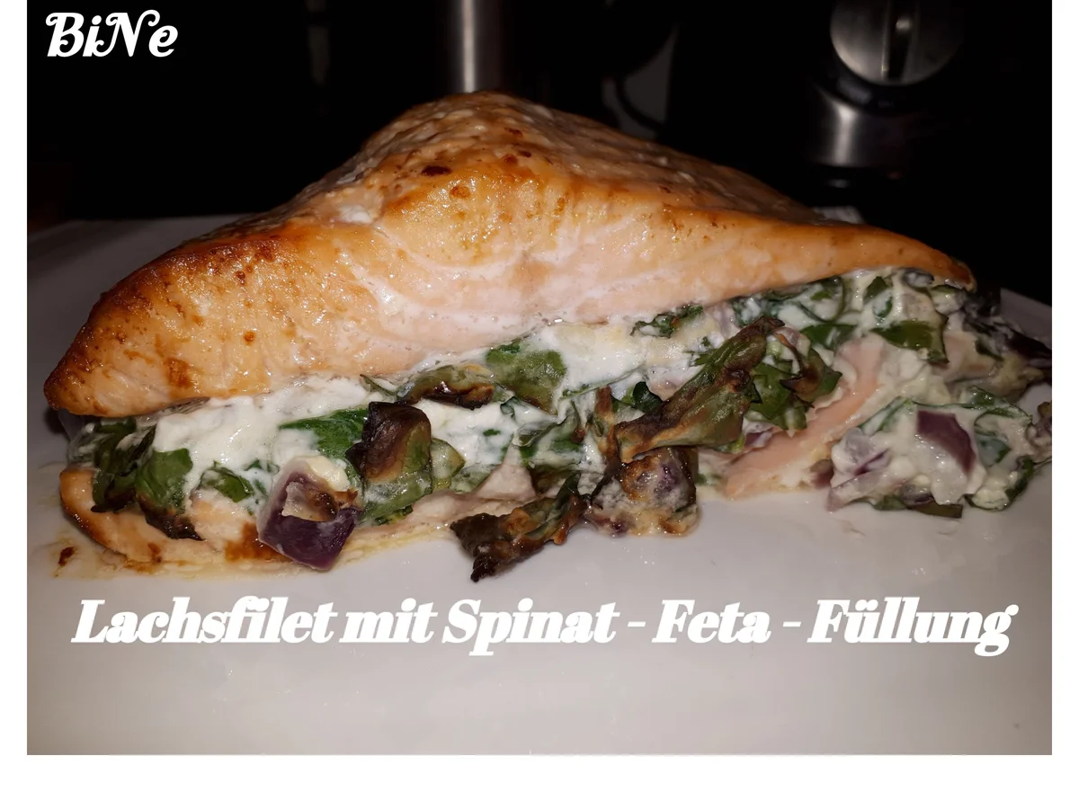 BiNe` S LACHSFILET MIT SPINAT - FETA - FÜLLUNG - Rezept - Bild Nr. 5486