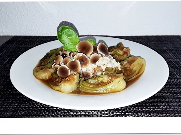 Pak Choi mit ➯ Reis und ➯ Samthaube - Rezept - Bild Nr. 5495