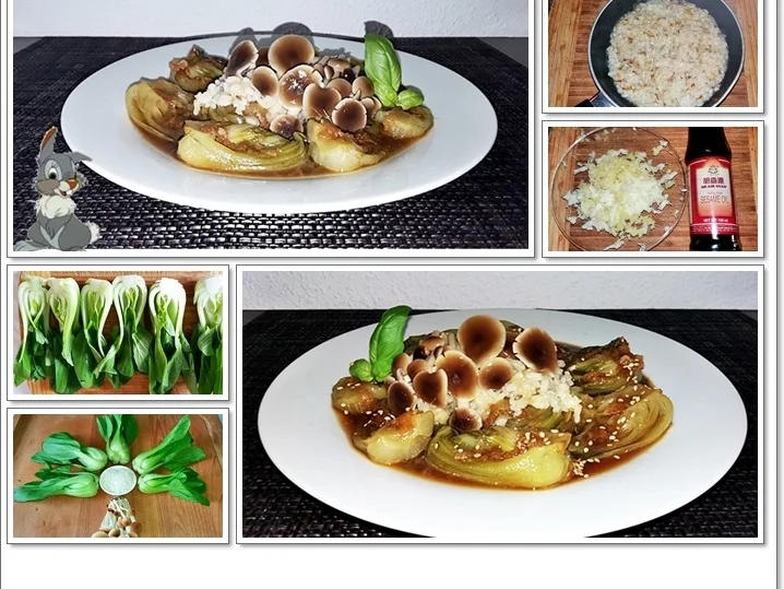 Pak Choi mit ➯ Reis und ➯ Samthaube - Rezept - Bild Nr. 5496