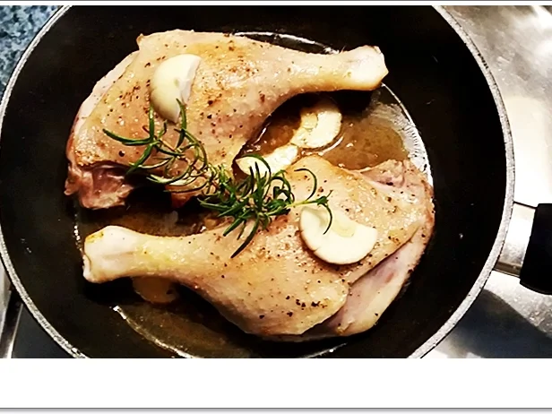 Barbarie Entenschenkel mit  Apfelscheiben  & Klöße - Rezept - Bild Nr. 5488