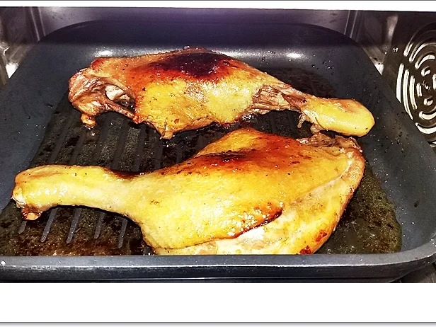 Barbarie Entenschenkel mit  Apfelscheiben  & Klöße - Rezept - Bild Nr. 5490