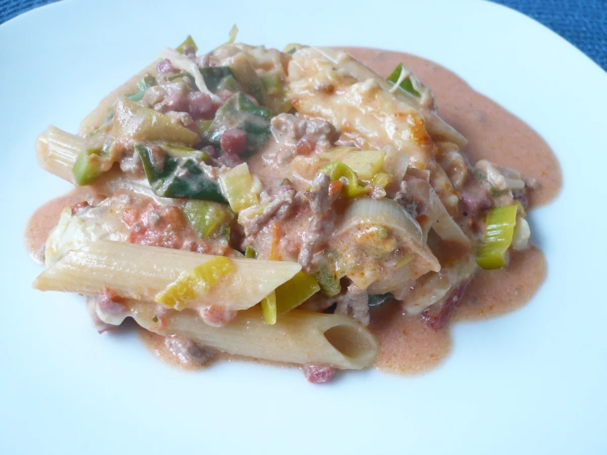 Lauch - Hack - Nudel - Auflauf - Rezept - Bild Nr. 5491