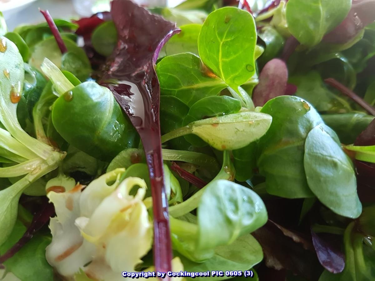 Bunt gemischter Frühjahrs Salat mit süss-saurem Dressing - Rezept - Bild Nr. 5