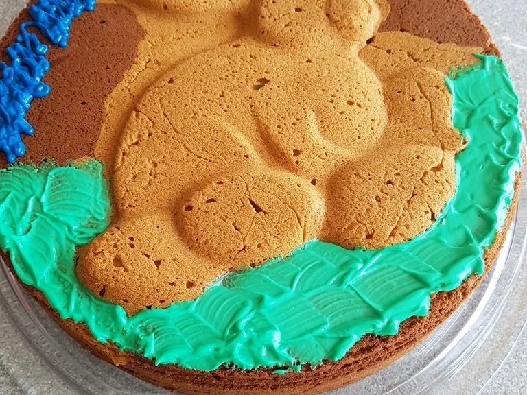 "Rodon"  Schoko-Vanillekuchen mit Hasenmotiv zu Ostern - Rezept - Bild Nr. 5516