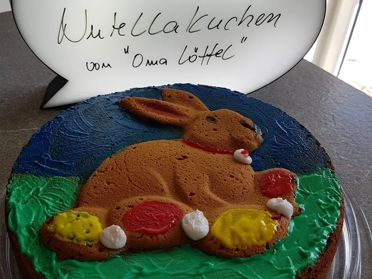 "Rodon"  Schoko-Vanillekuchen mit Hasenmotiv zu Ostern - Rezept - Bild Nr. 5518