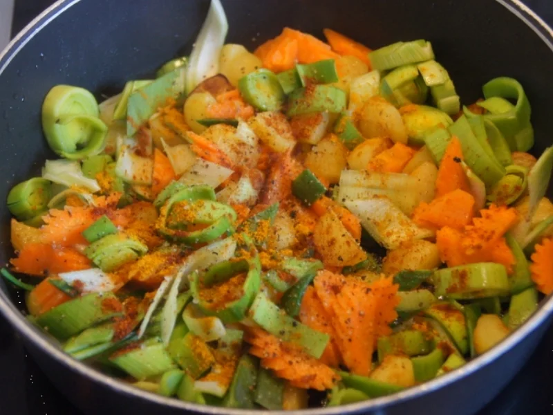 Gemüsepfanne mit Spiegelei - Rezept - Bild Nr. 5535