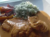 Forellen-Filets in Tomaten-Rahm-Soße gegart mit Petersilien-Reis - Rezept - Bild Nr. 5529