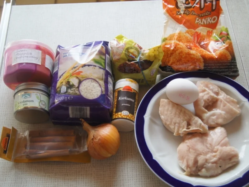 Indisches Reis-Pilaw mit Hähnchenbrustfiletschnitzelchen - Rezept - Bild Nr. 5579