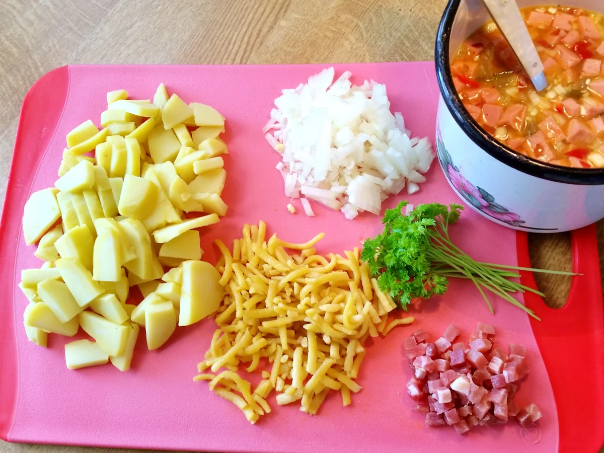 Bauernfrühstück mit Paprika-Leberkäse - Rezept - Bild Nr. 5585