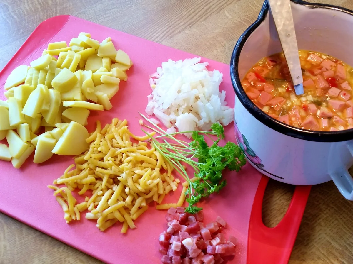 Bauernfrühstück mit Paprika-Leberkäse - Rezept - Bild Nr. 5586