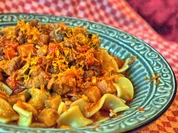Feueriges Schweinefleisch-Gemüse-Sugo mit Pasta - Rezept - Bild Nr. 5583